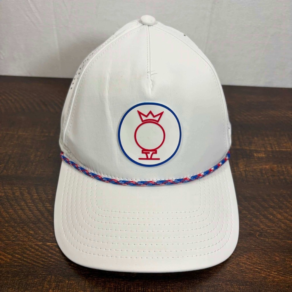 Branded Bills Performance 545 Golf Hat White Snapback Perforated Rope Cap Mens